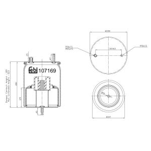 Fuelle de resorte, suspensión neumática FEBI BILSTEIN 107169