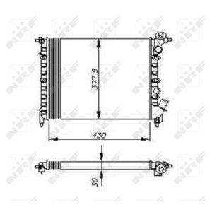 Radiateur, refroidissement moteur NRF 58207