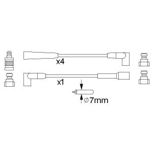 Set di cavi d'accensione BOSCH 0 986 356 886