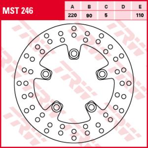 Remschijf LUCAS TRW MST246, 1 Stuk