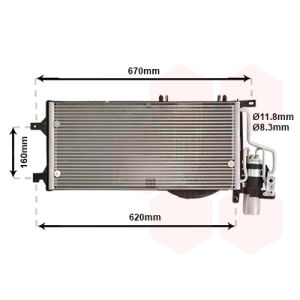 Condensator, airconditioning VAN WEZEL 37005310