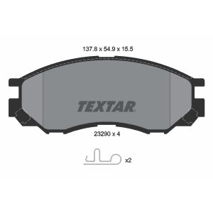 Bremsbelagsatz TEXTAR 2329002, Vorne