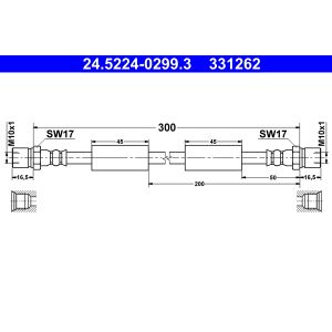 Bremsschlauch ATE 24.5224-0299.3