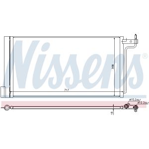 Condensatore, impianto di climatizzazione NISSENS 940181