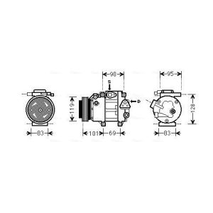 Compresor, aire acondicionado AVA COOLING HYAK237