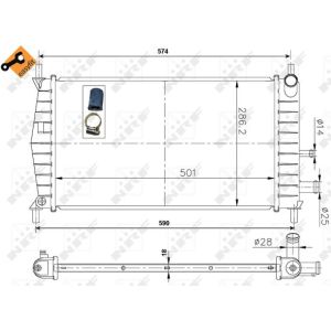 Kühler, Motorkühlung EASY FIT NRF 50131