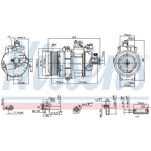 Kompressori, ilmastointilaite NISSENS 890359