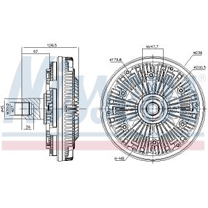 Embraiagem, ventilador do radiador NISSENS 86144