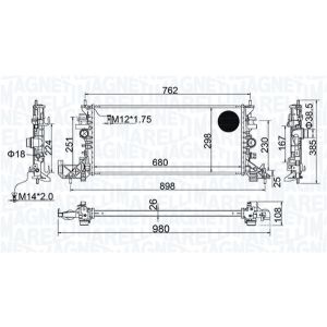 Arrefecedor do motor MAGNETI MARELLI 350213206700