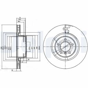 Disco de freno DELPHI BG9009C