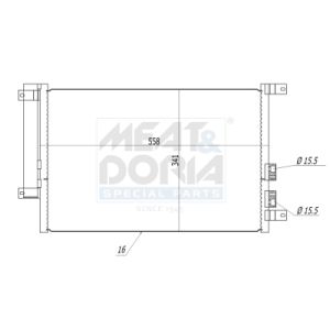 A/C-kondensor MEAT & DORIA 991044