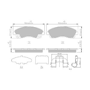 Set di pastiglie freno FERODO FDB5243, fronte