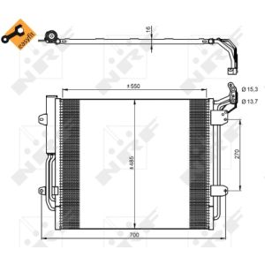 Condensador, aire acondicionado EASY FIT NRF 350054