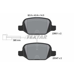 Bremsbelagsatz TEXTAR 2360104, Hinten