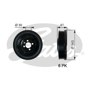 Puleggia a cinghia, albero a gomiti GATES TVD1031