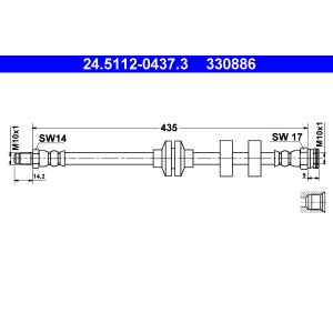 Bremsschlauch ATE 24.5112-0437.3