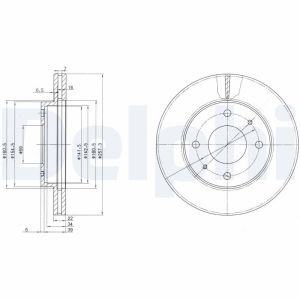 Disco freno DELPHI BG2657