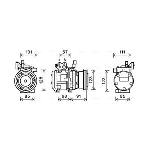 Compressor, ar condicionado AVA COOLING KAK145