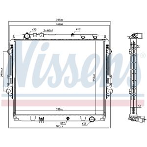 Radiator, motorkoeling NISSENS 606069