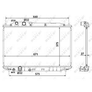 Radiator, motorkoeling NRF 53186