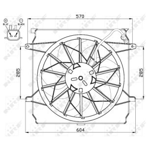 Ventilador, refrigeración de motor NRF 47529