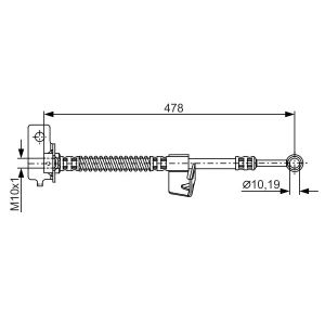 Tubo flessibile del freno BOSCH 1 987 481 169