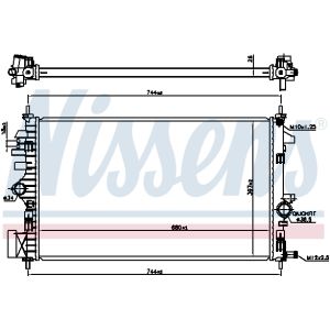 Radiator, motorkoeling NISSENS 606047