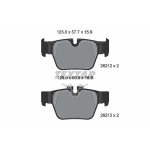 Bremsbelagsatz TEXTAR 2621201, Hinten
