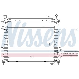 Radiator, motorkoeling NISSENS 64312A