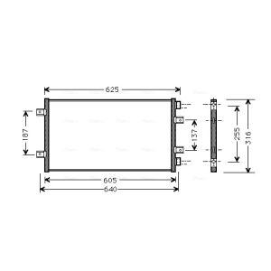 Condensador, sistema de ar condicionado AVA COOLING FT5247