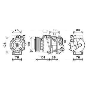 Compressor, ar condicionado AVA COOLING KAK279