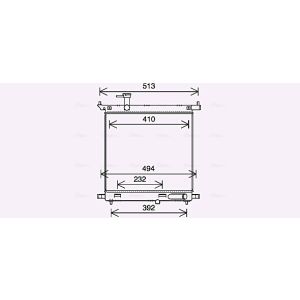 Radiador de motor AVA COOLING DN2441