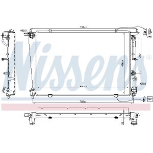 Radiator, motorkoeling NISSENS 67040