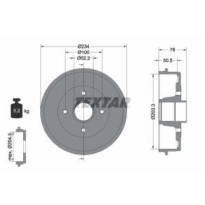 Bremstrommel TEXTAR 94019700