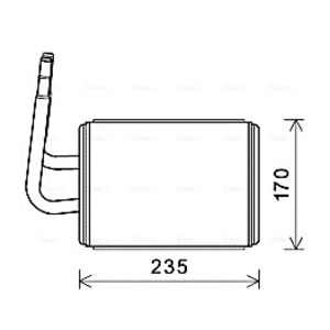 Échangeur de chaleur, chauffage intérieur AVA COOLING MZA6268