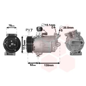 Compressor, ar condicionado VAN WEZEL 3300K386