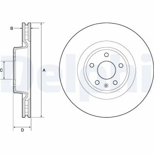 Disque de frein DELPHI BG9173C avant, ventilé, 1 pièce