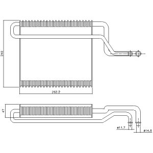 Evaporador, aire acondicionado HIGHWAY MEV358