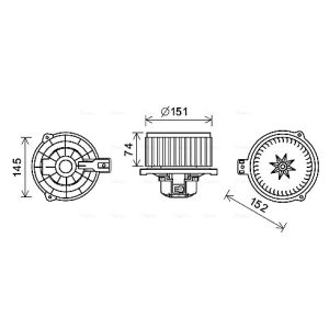 Ventilador da cabina AVA COOLING HY8429 AVA