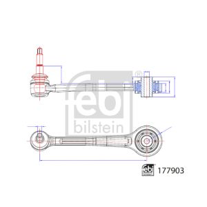 Draagarm, Wielophanging FEBI BILSTEIN 177903 Achteras/Rechts/voorkant