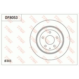 Disque de frein TRW DF8053 à l'arrière, plein, 1 pièce