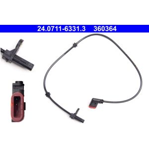 Sensor do ABS traseiro, direito ATE 24.0711-6331.3