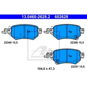 Bremsbelagsatz ATE 13.0460-2628.2, Hinten