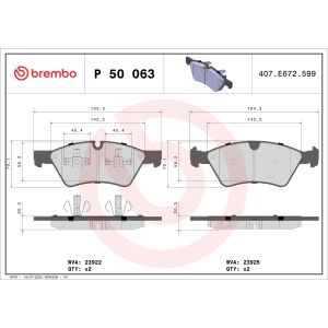 Jarrupalasarja BREMBO P 50 063, edessä