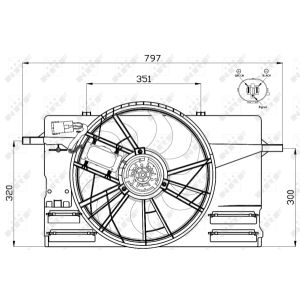 Ventola, raffreddamento motore NRF 47412