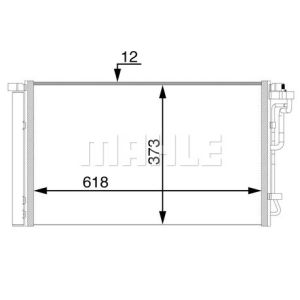 Lauhdutin, ilmastointilaite MAHLE AC 72 000S