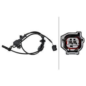Sensor do ABS traseiro, direito HELLA 6PU 358 219-381
