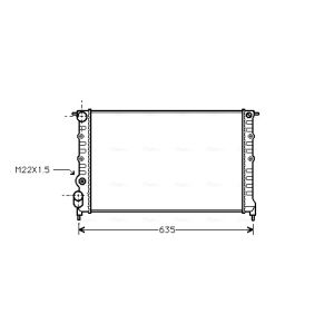 Radiador de motor AVA COOLING RT2149