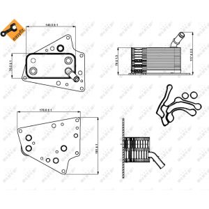 Öljynjäähdytin, moottoriöljy EASY FIT NRF 31258