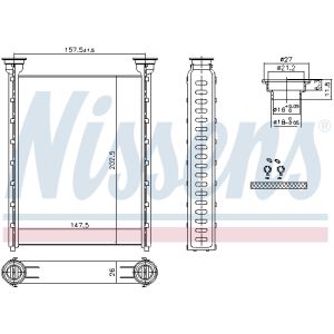 Scambiatore di calore, riscaldamento interno NISSENS 707214